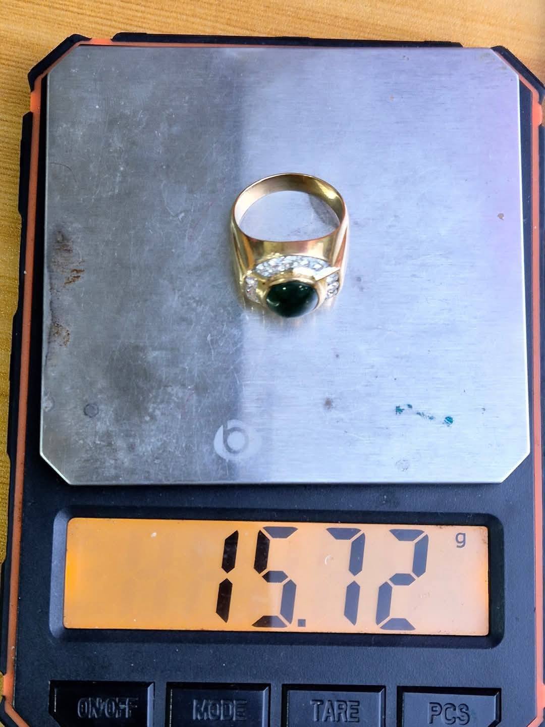 รหัส680505R1-แหวนหยกล้อมเพชร - Image 6